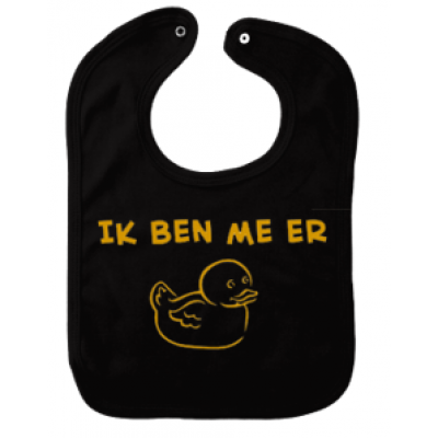 Slabbetje druknoopje "Ik ben me er eendje" Slabbetje druknoopje "Ik ben me er eendje"